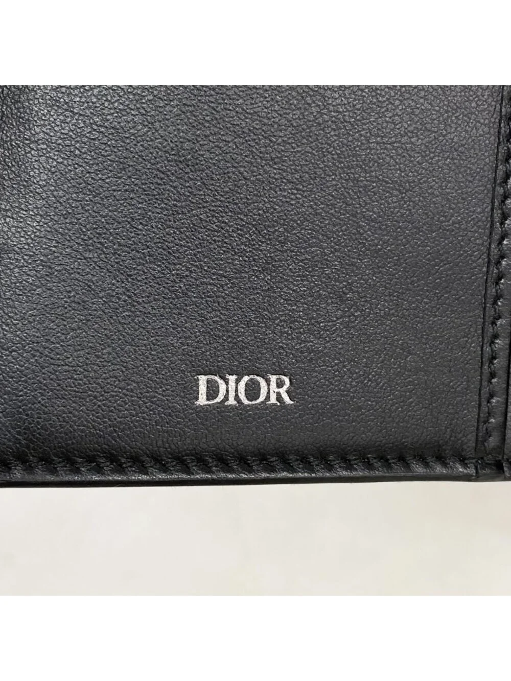 Dior Wallet Oblique Canvas Beige Black Silver